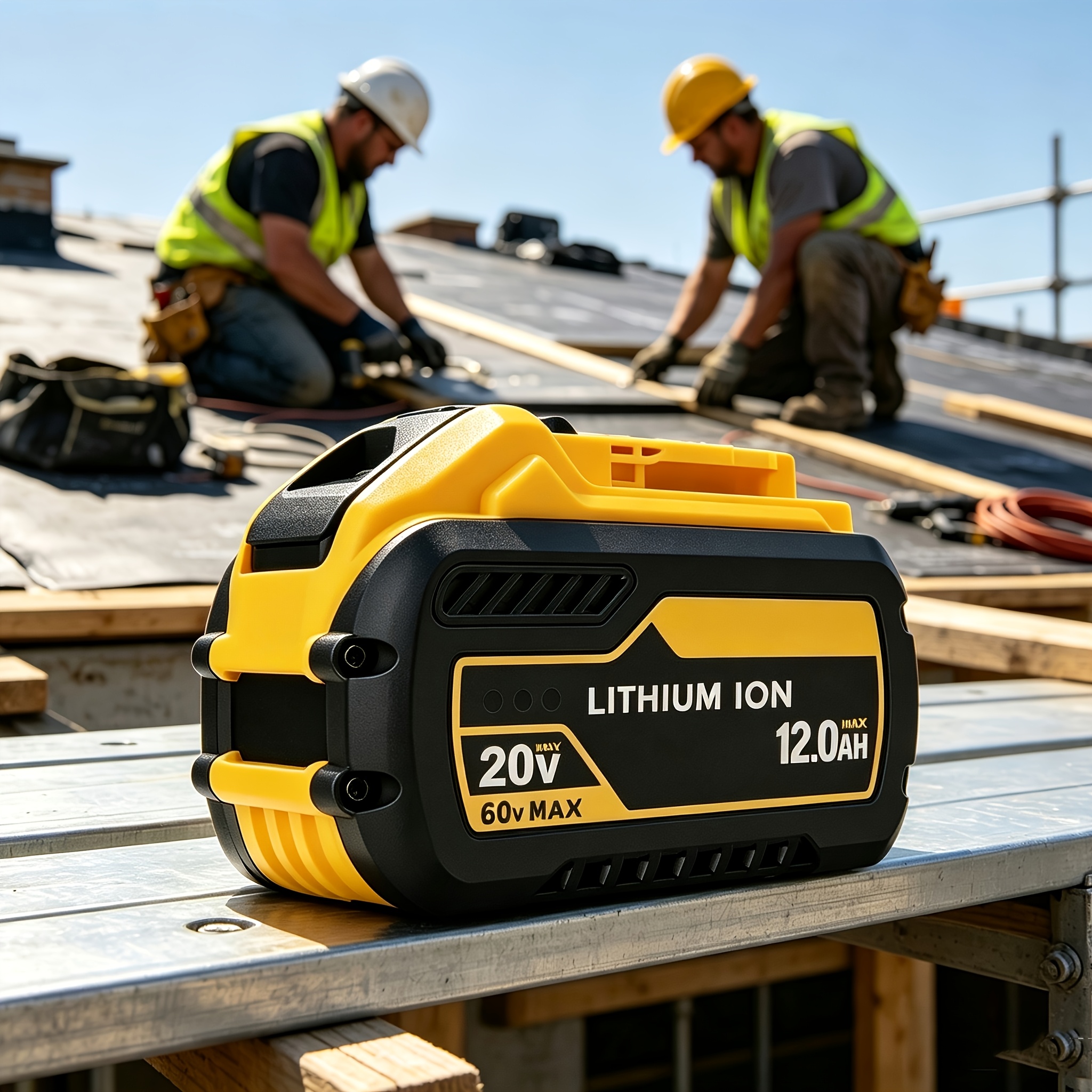 TEMU Batterie de remplacement pour Dewalt 20V/60V Max DCB609 Batterie 12.0Ah Compatible avec les outils électroportatifs fil Dewalt 20V/60V DCB606