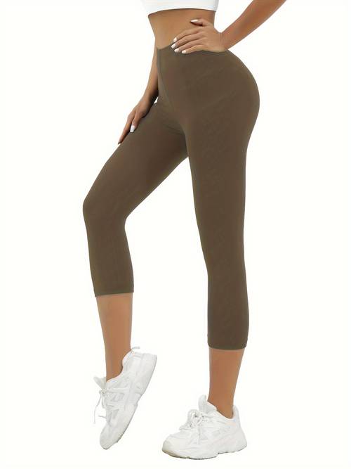 pantaloni capri super morbidi da donna, leggings sportivi atletici da allenamento e yoga non trasparenti