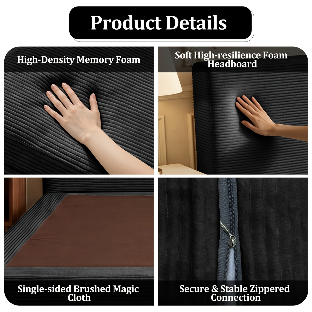 Upholstered Platform Bed, Compressed 2-in-1 Convertible Sofa Bed, Vacuum Packed Boneless Sleeper Couch, Queen Bed Frame Features A Headboard, No Assembly Required, Multifunctional Furniture For Small Apartment Dorm Office