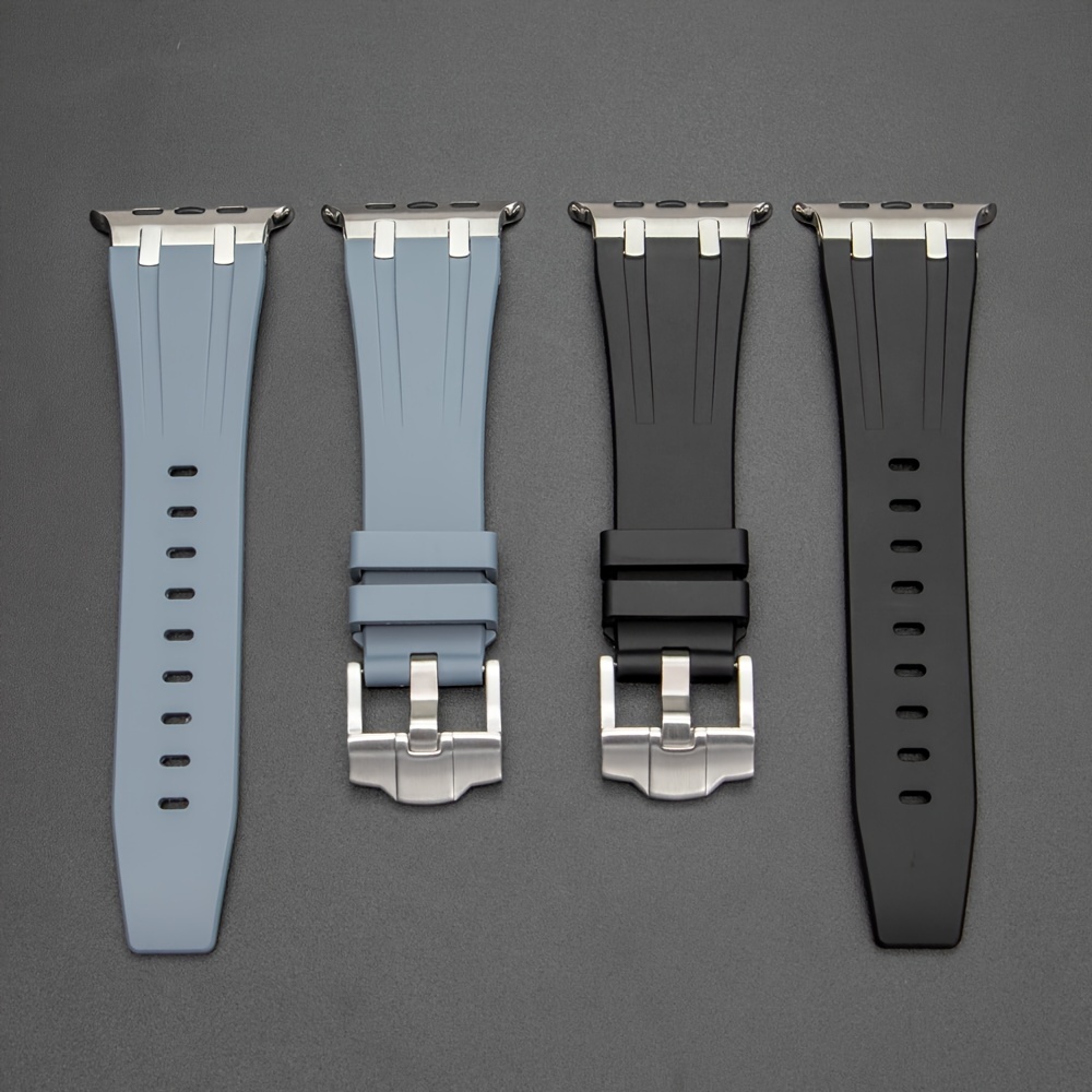 

Silicone Sport Strap Is Compatible With Apple Applewatch345678 Series9/ Outdoor Sports Strap38mm/40mm/41mm/42mm/44mm/45mm/49 Mm/iwatch Silicone Strap With Stainless Steel Adapter