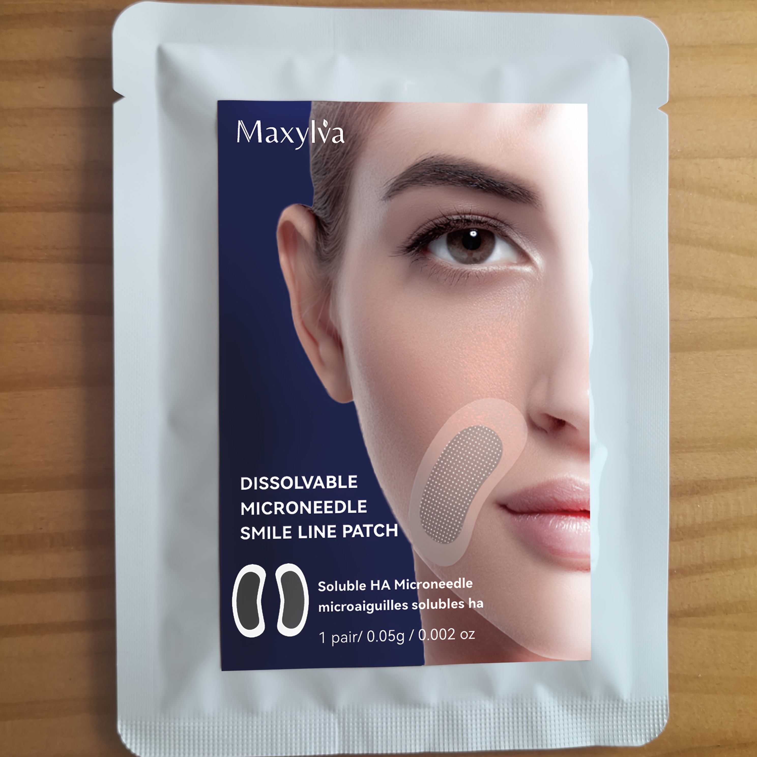0.28mm Hyaluronic Acid Soluble Dissolvable Microneedle Smile Line Patches
