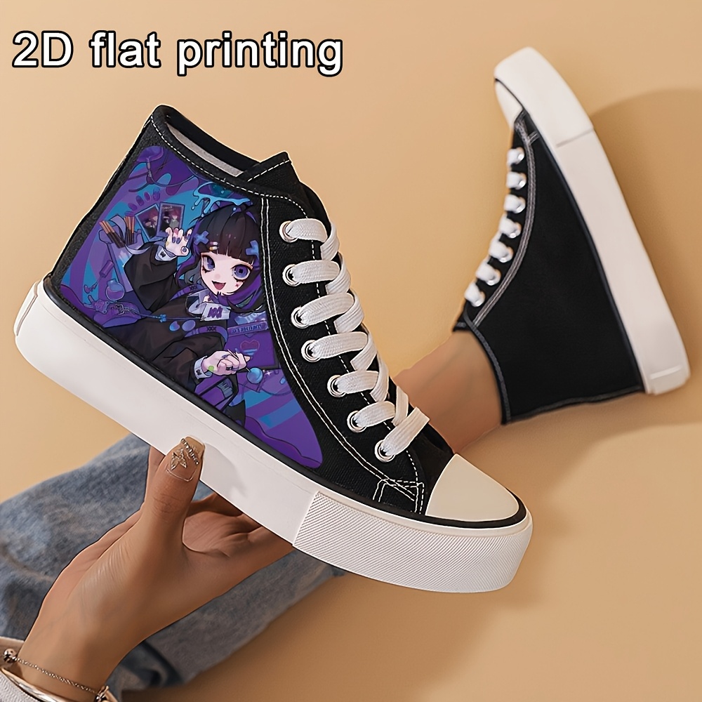 anime 24 s002 women's black white casual sneakers skate - Temu
