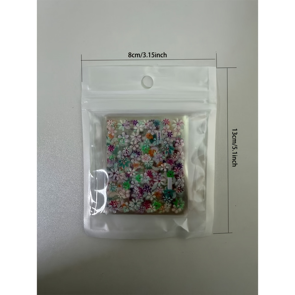 Random 3d Glow In The Dark Neon Nail Stickers - Glittery Glossy Self-adhesive Nail Art Decorations With , Love Heart
