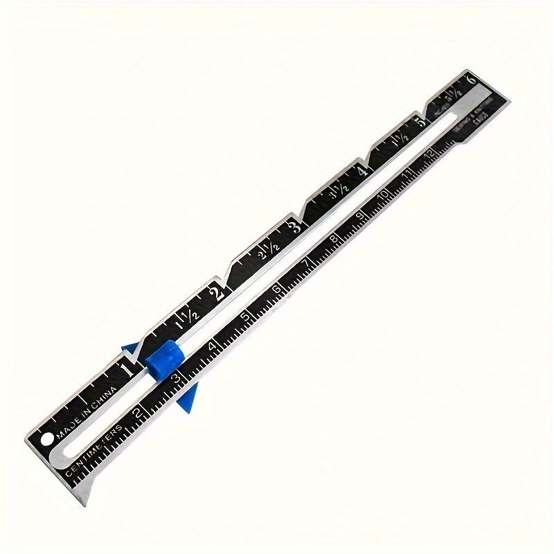 1pc Random Style Sewing Gauge Measuring Tool Metal Sliding Gauge Fabric Quilting Ruler Seam Measuring Gauge Diy Quilting Sewing Supply