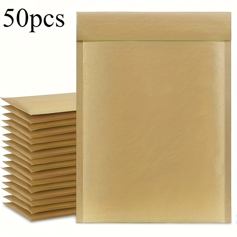 Pack Of 50 Brown Padded Envelopes Measuring 6x10 Inches, Ideal For Small Business Shipping. Self-sealing, Tear-resistant Bubble Mailers Are Perfect For Sending Jewelry And Makeup Supplies