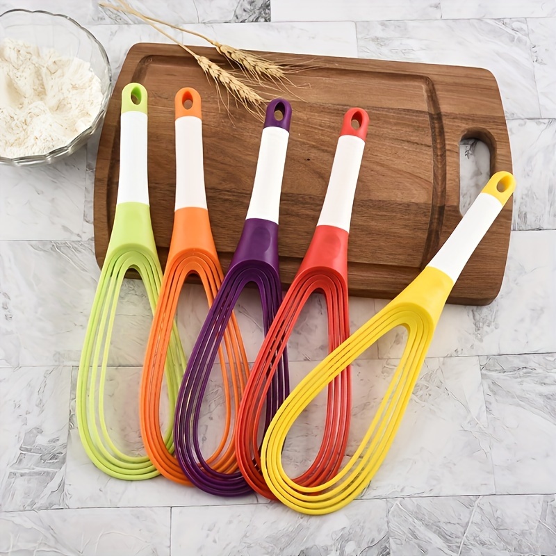 

1pc, Twist Whisk, 2-in-1 Collapsible Balloon And Flat Whisk, Kitchen Gadgets, Kitchen Stuff, Kitchen Accessories, Home Kitchen Items