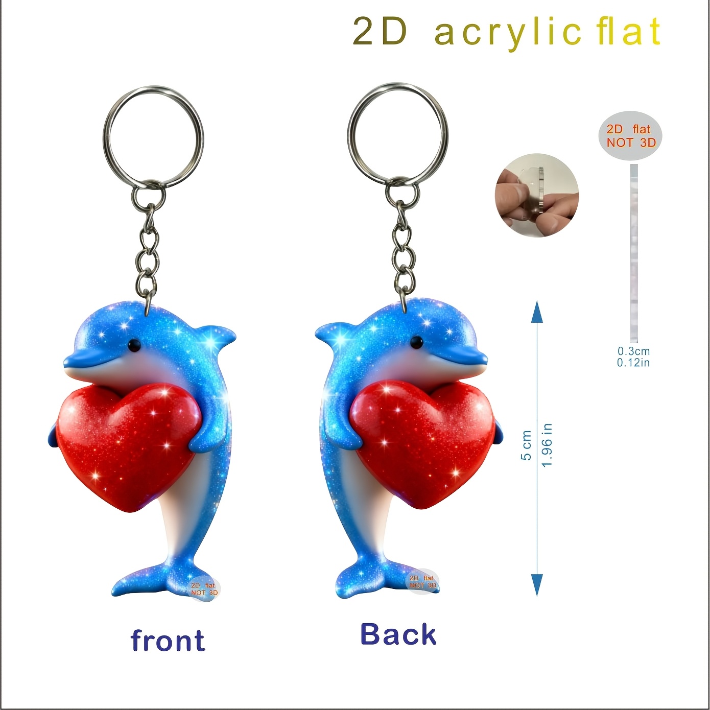 TEMU 2D , 2D planos sosteniendo corazones, llaveros, decoraciones para bolsos, regalos para familiares y en de San Valentín, 2D