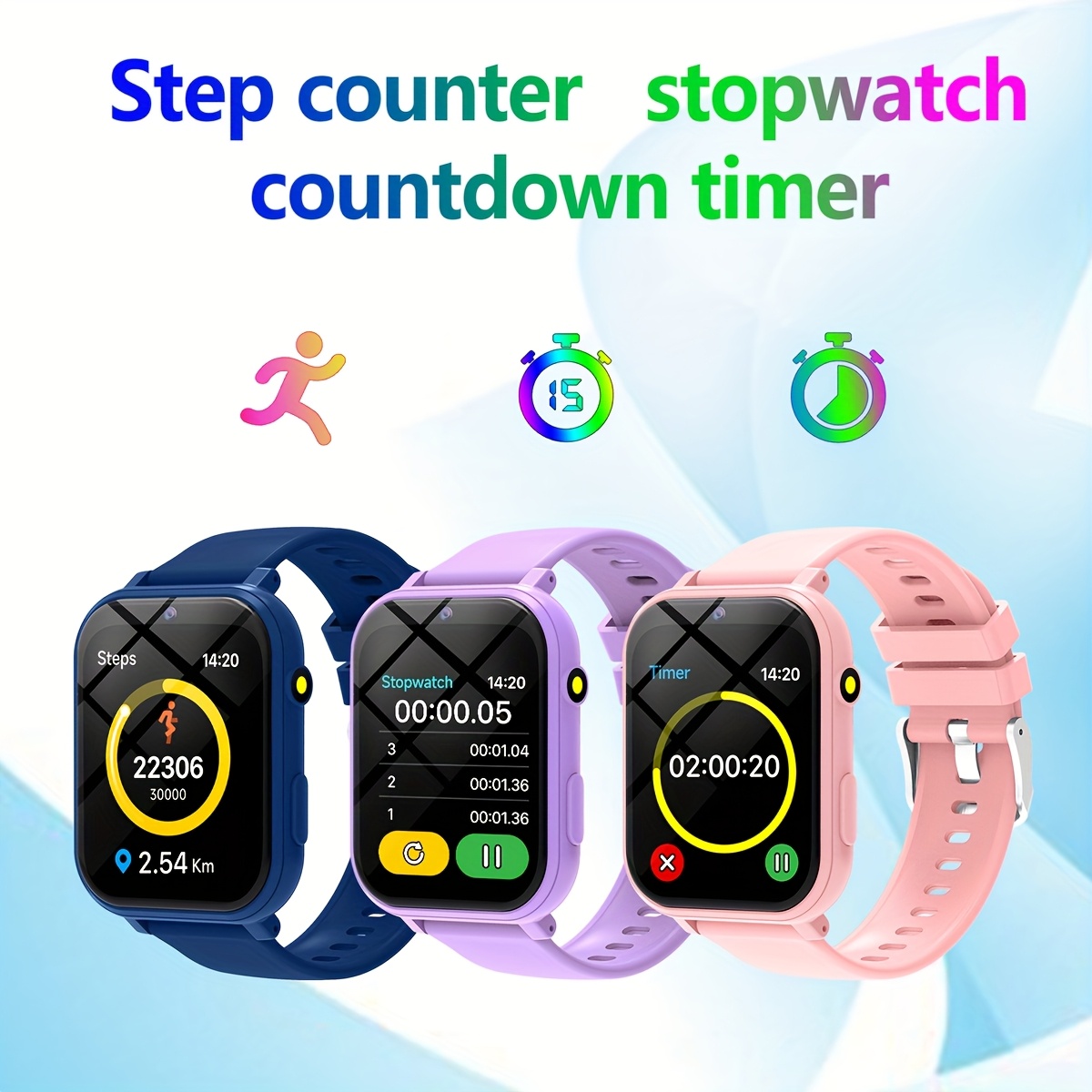 Smartwatch voor Kinderen - Educatief Spelhorloge met 18 Ingebouwde Games, Camera, Video-opname, Muziekafspelen, Stappenteller, Wekker, Zaklampje – Het Perfecte Cadeau voor Tieners en Kinderen, Leuk Lerend Gadget, Activiteiten Tracker Voor Kids, Kleurrijk Horloge Verwarmd Draagcomfort Stevige Constructie Multifunctionele Accessoire Schoolleeftijd