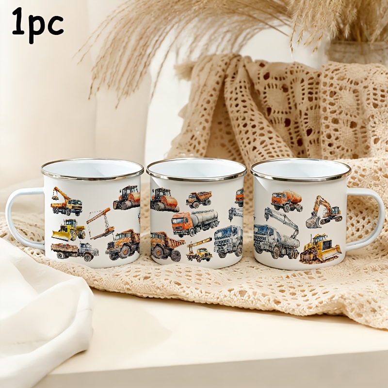 Image of 1pc 12oz Enamel Cup Durable Reusable Beverage Holder Perfect For Coffee, Juice Cold Drinks Ideal For Halloween, Christmas Thanksgiving. Unique Gift Idea