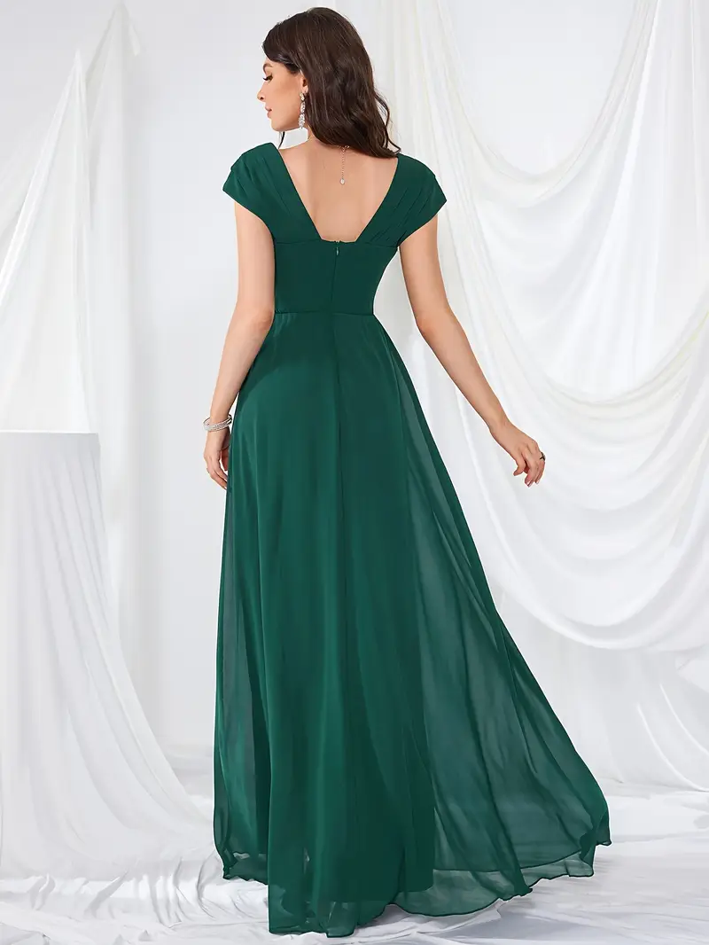 emerald green sequin v neck gown ruched detail elegant - Temu Austria emerald green sequin v neck gown ruched detail elegant - Temu Austria