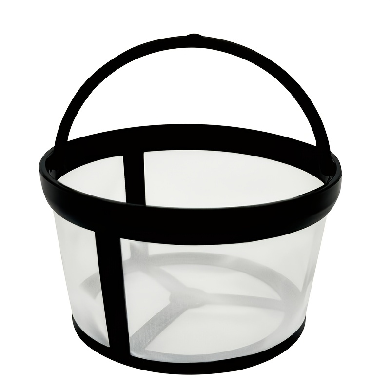 TEMU Accessoire de filtre de machine à café réutilisable, poignée en nylon, panier de filtre à café rond, filtre à café 4-6 tasses