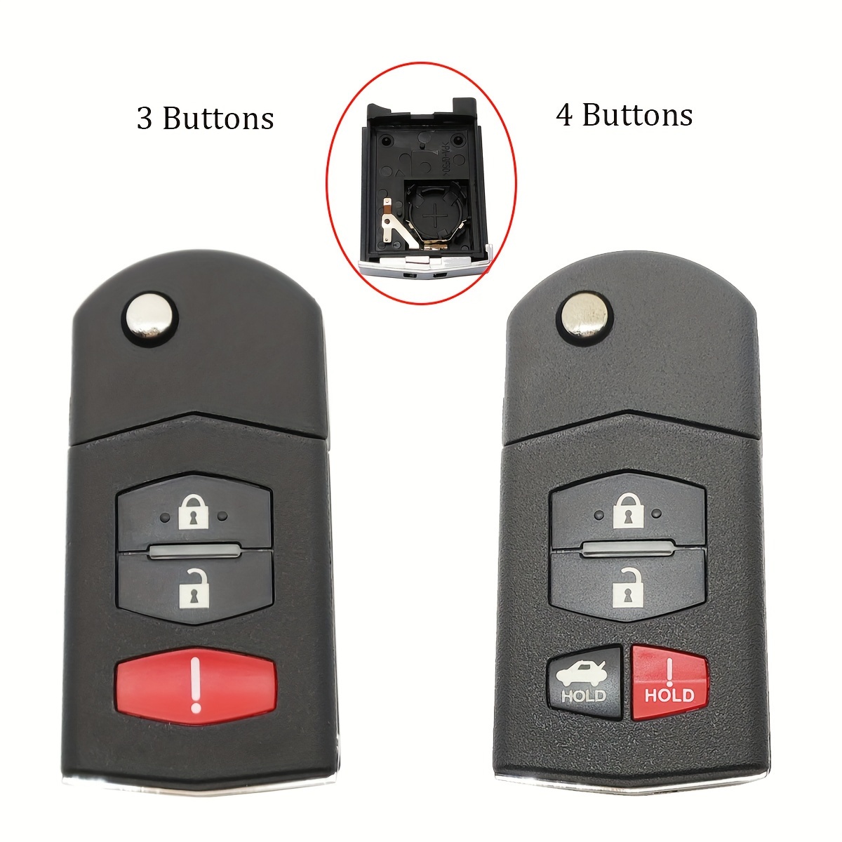 

For 3, 5, 6, Rx8, Cx5, Cx7, Cx9 Key Fob - Plastic, Casdytin