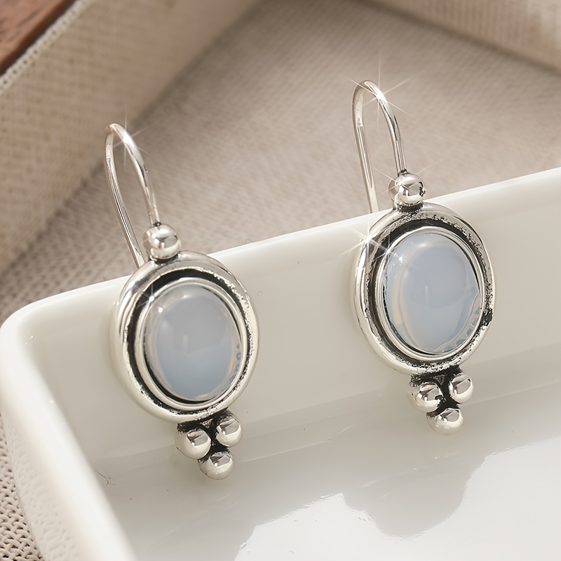 Image of Vintage Artificial Long Drop Dangle Earrings Wedding Party Jewelry Gift Artificial Earrings, Boho Elegant Style, Luxurious Easy Design, Ideal For Anniversary & Birthday Gifts, Party And Evening Wear