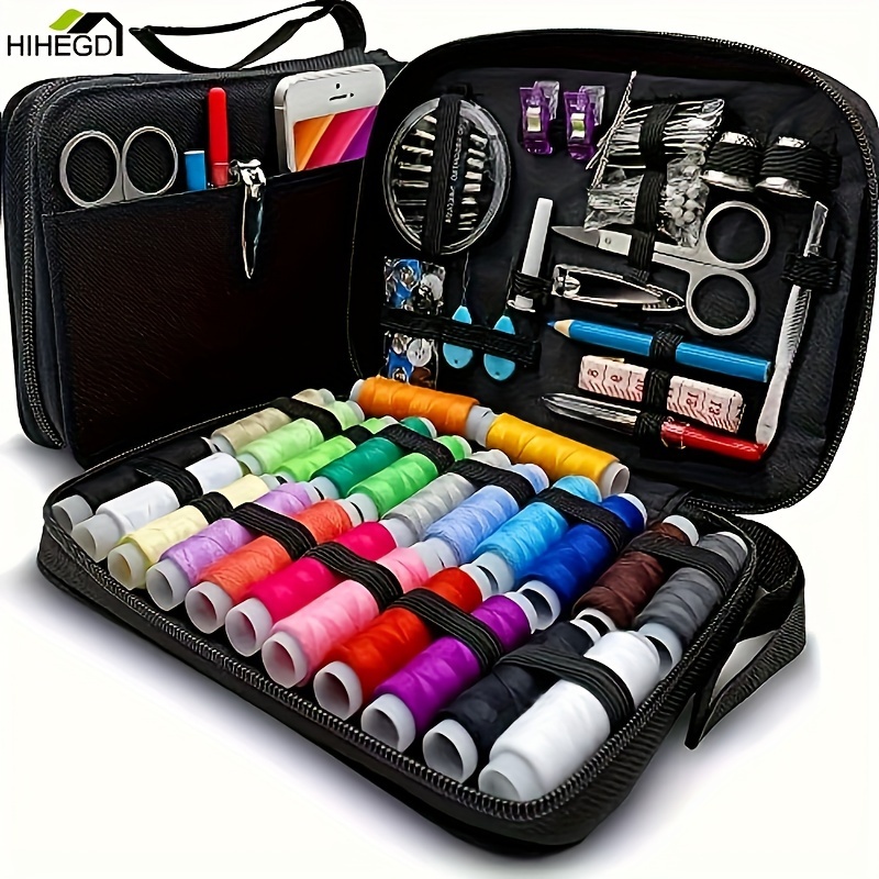 

Sewing Kit With 95 Sewing Supplies And Accessories - Multi-color Threads, Needle And Thread Kit Products For Small Fixes, Basic Mini Travel Sewing Kit For Emergency Repairs