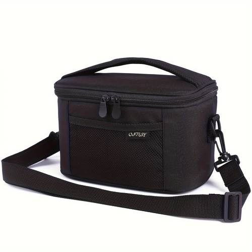 black insulated bag 7 2l leakproof and insulated cooler tote bag non food contact with adjustable shoulder strap for work and hiking lightweight durable and stylish design black