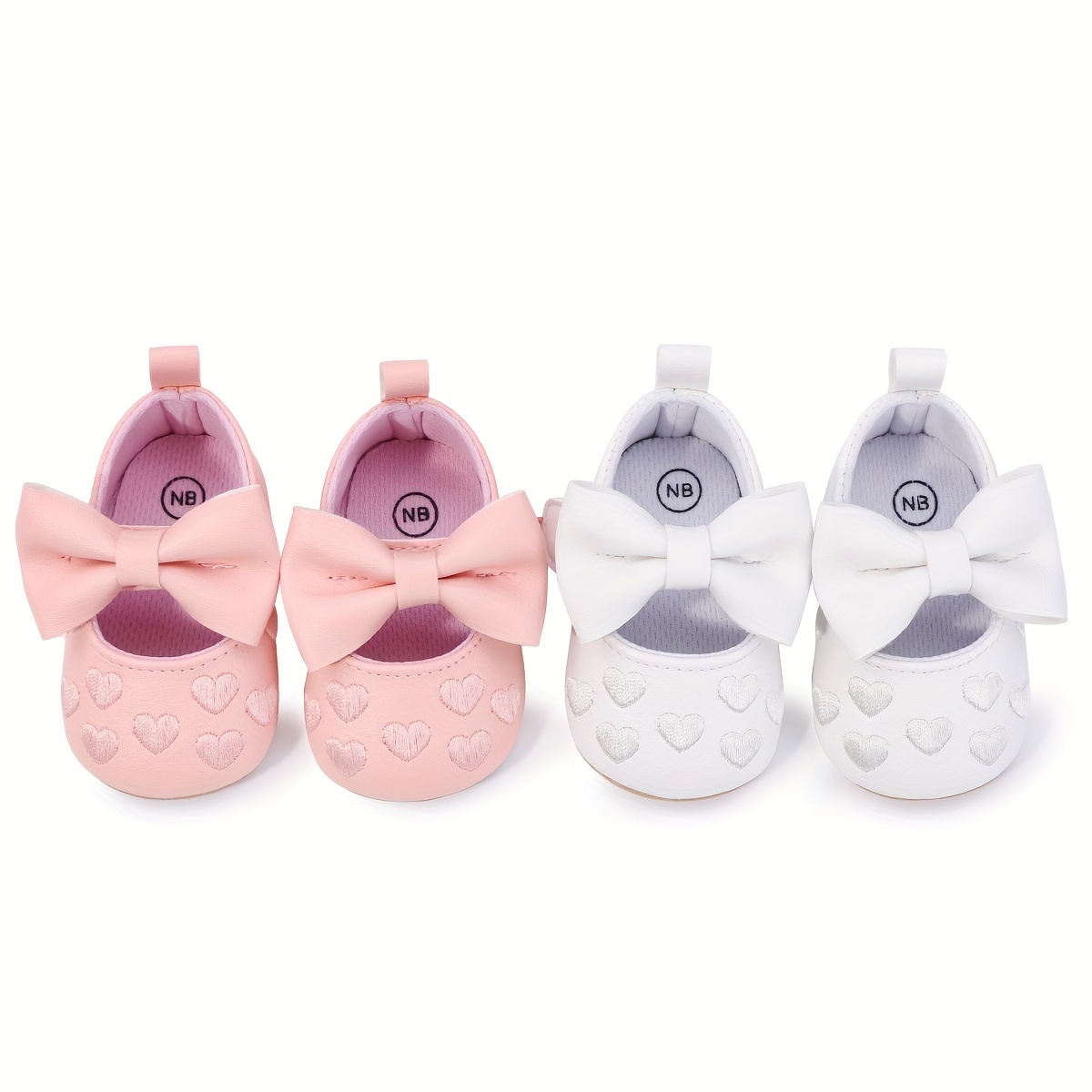 

Trendy Cute Solid Color Bowknot Jane Shoes For Baby Girls, Lightweight Non-slip Walking Shoes For Spring And Autumn