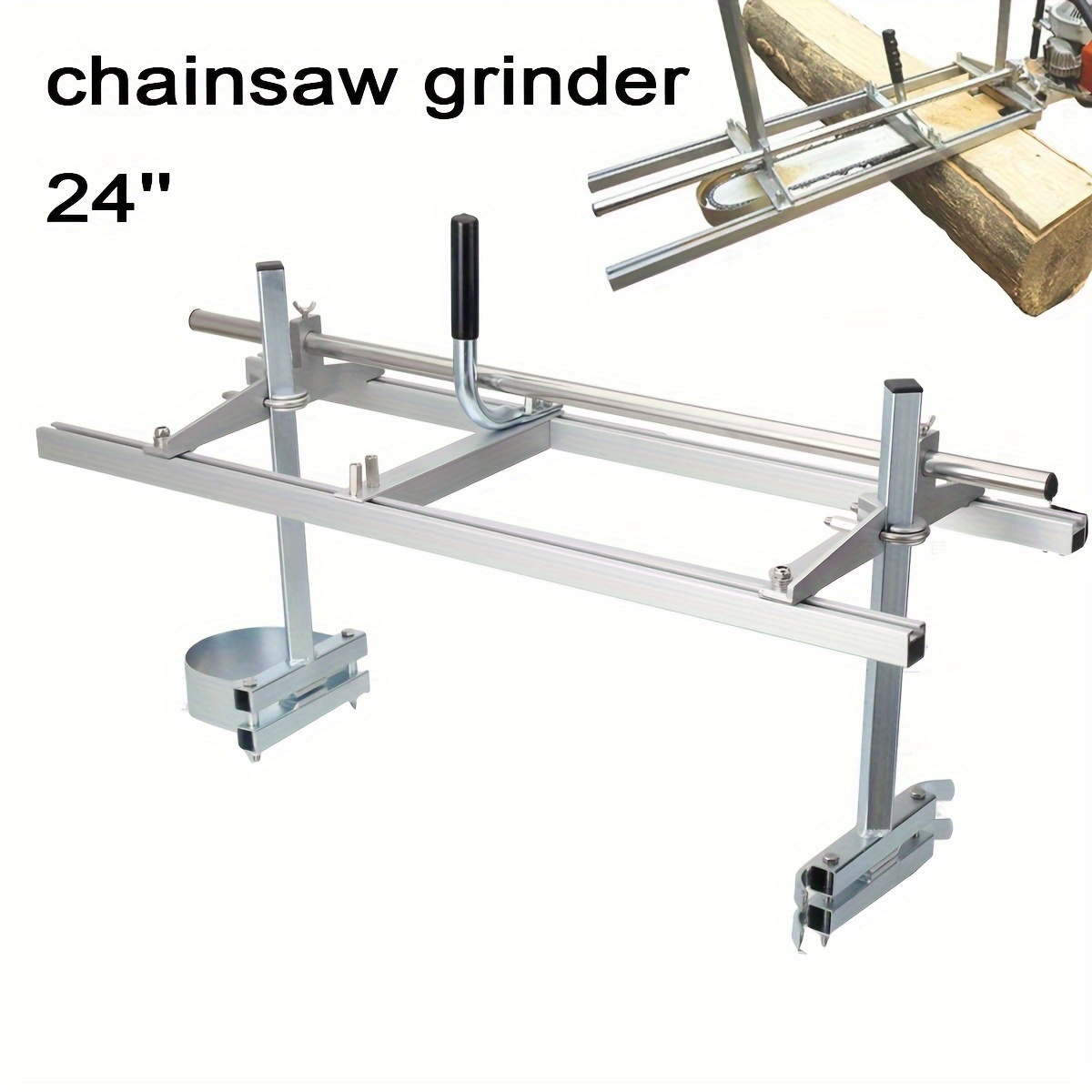 Image of Portable Chainsaw Mill 24 Inches Stainless Steel And Aluminum Planking Milling Bar Length From 14" To 24"(35.5-60cm)