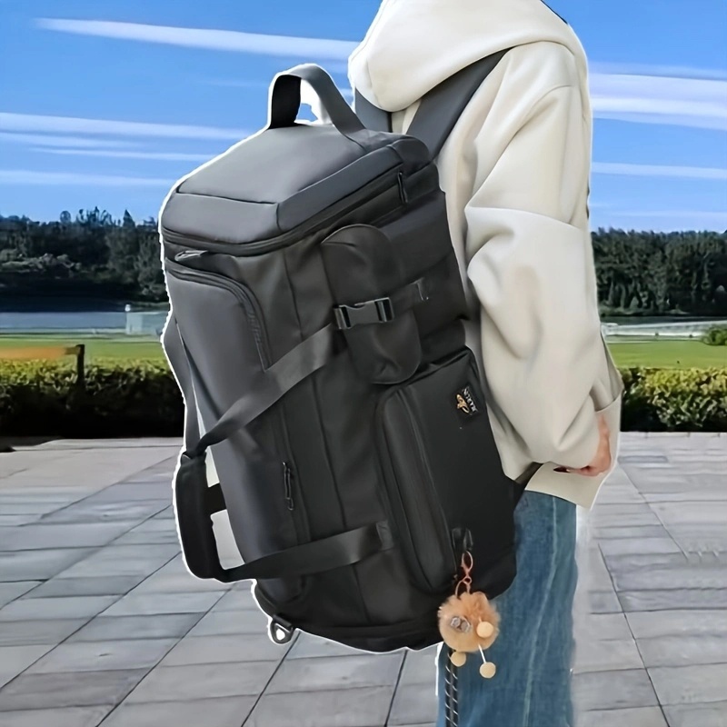 Moqueta de Viaje Multicolor, Mochila Deportiva Unisex para Hombres y Mujeres con Compartimento Independiente para Zapatos, Bolso de Equipaje Multipropósito para Parejas en Vacaciones, Convertible para Uso como Bandolera o de Mano