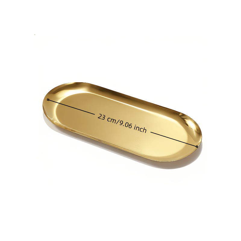 Image of Bathroom Tray, Golden Storage Tray, Bathroom Decoration Storage, Tray Above The Sink, 3 Sizes. High-quality Stainless Steel Material. Polished End, Bathroom Trays