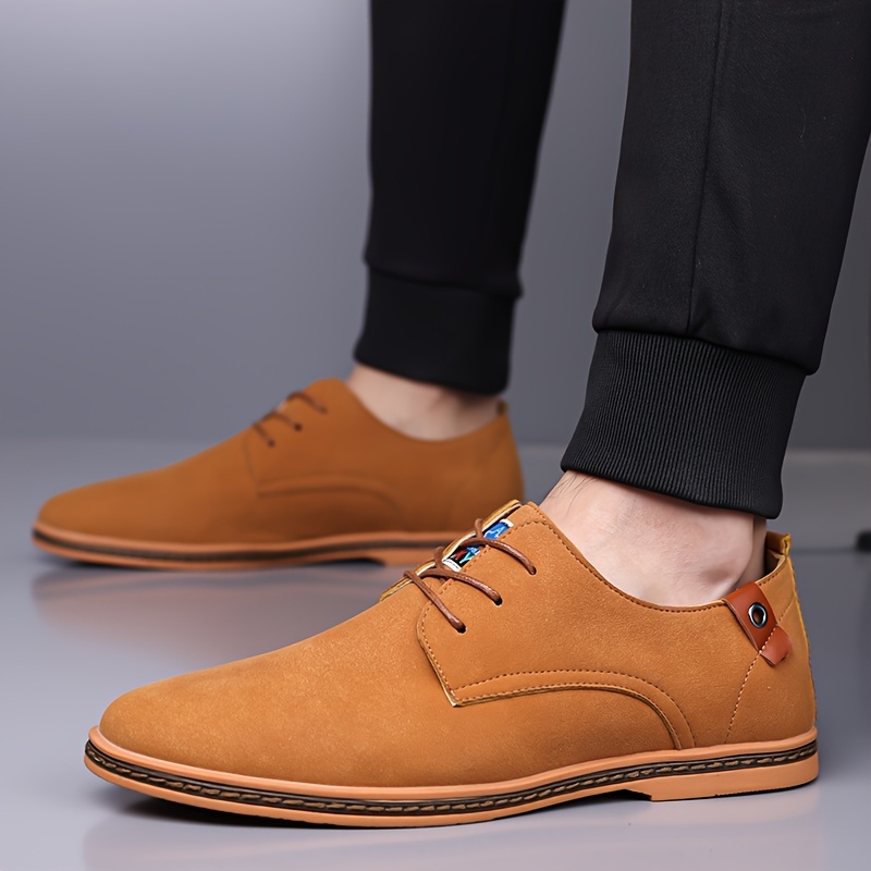 COMFIDAILY Men's Slip-On/Lookout Loafers - Toe Low-Top Business Casual Shoes with Synthetic Upper, PU Cushioned Insole & All-Season Rubber Sole - All-Terrain Traction for Office, Semi-Formal Wear (Year-Round) - Easy Maintenance