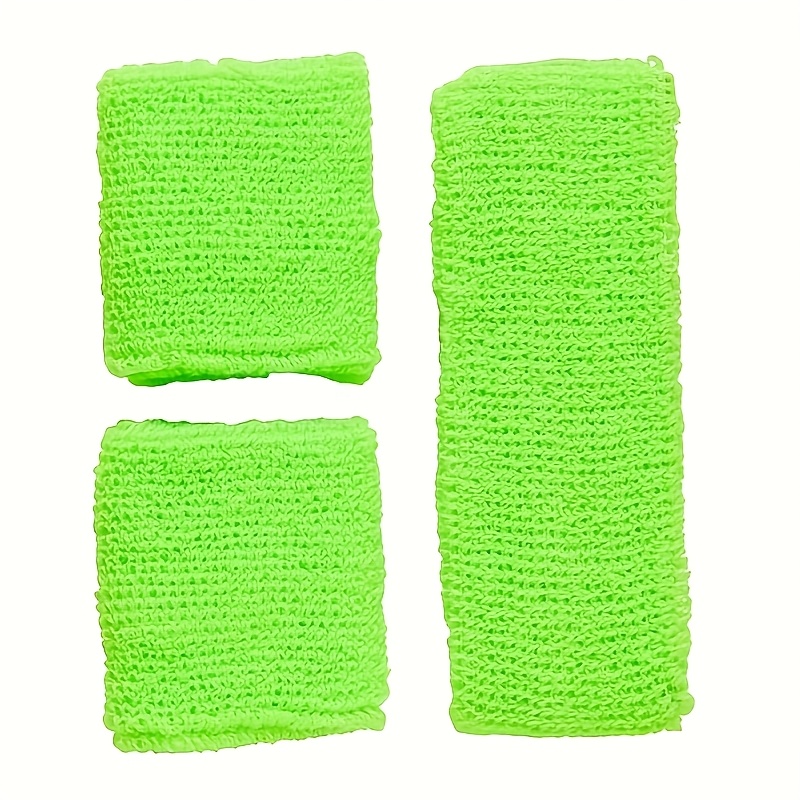 TEMU Retro 1980s Neon Color Disco Party Decorations For Men And Women, Including Wristbands And Headbands Available In 4 Color Options For Family