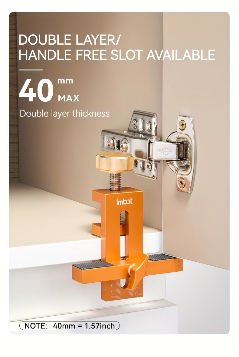  cabinet door installation clamp 2 in 1 cabinet mounting positioning tool multifunctional adjustable aid aluminum alloy diy positioning clamp suitable for installing frameless cabinet doors details 3