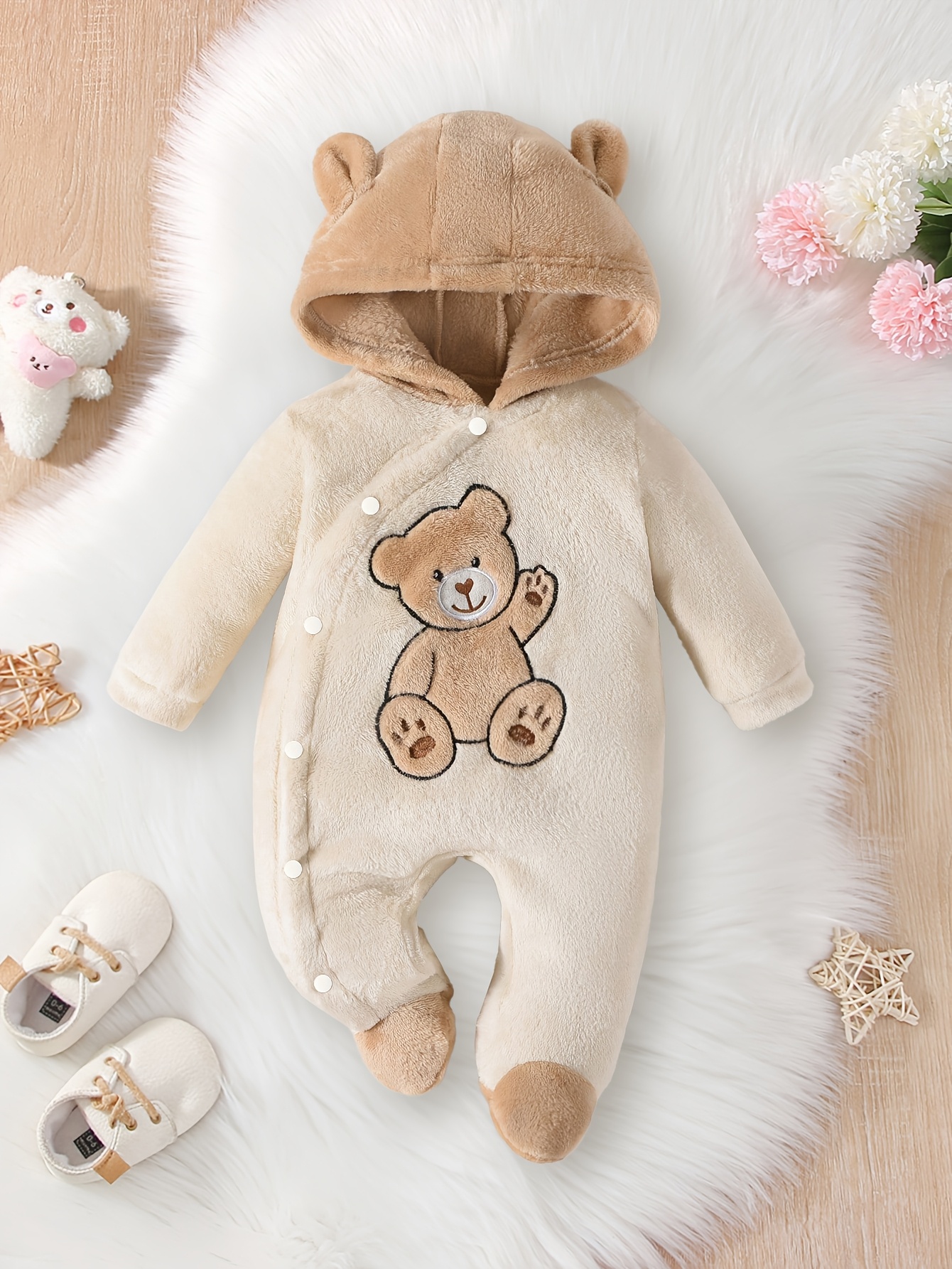 Hooded Baby Bear Newborn Outfit Newborn Baby Bear Outfit With Fold