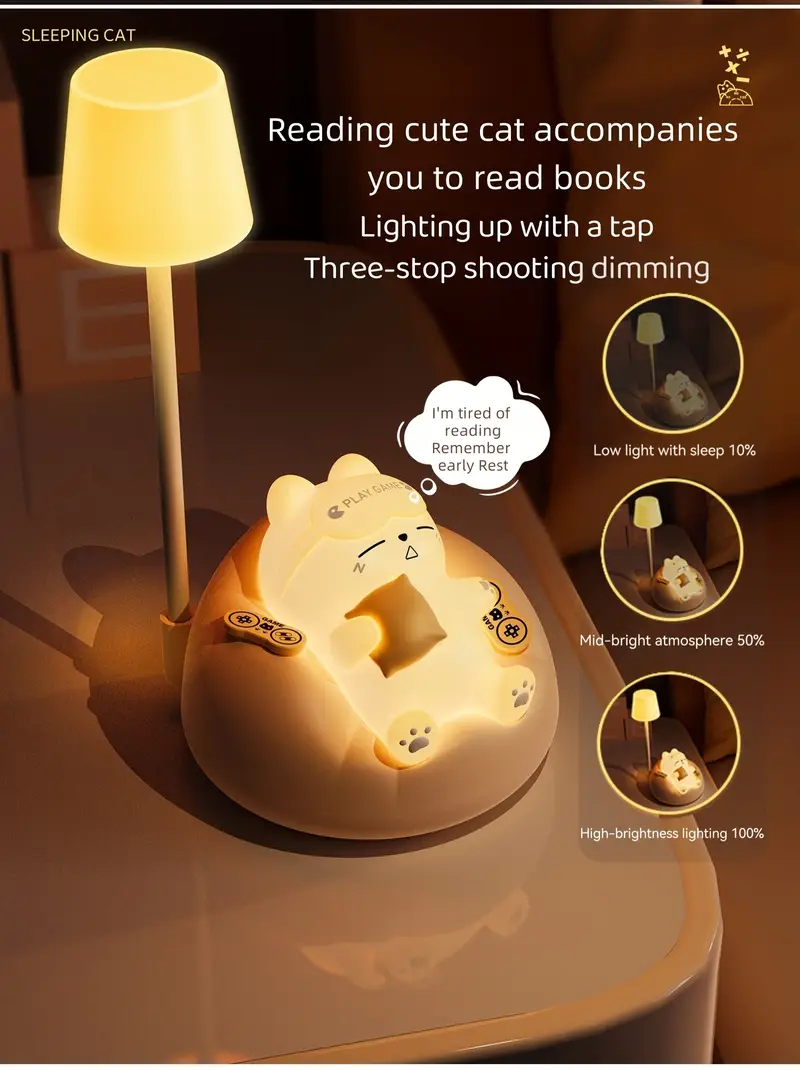 3 brightness levels adjustable usb charging portable night light for bedroom bedside sleep companion led ambient light christmas fathers day mothers day thanksgiving day valentines day birthday festival gift desk lamp Product details 2