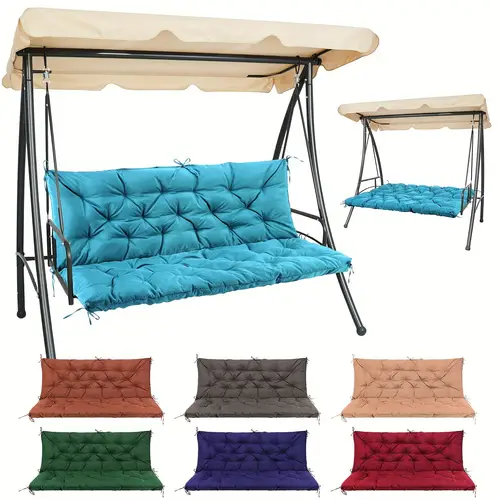 porch swing cushions patio furniture cushions with straps and backrest 60x40 inches 4 thick outdoor cushions for patio furniture for backyard and garden swing not included