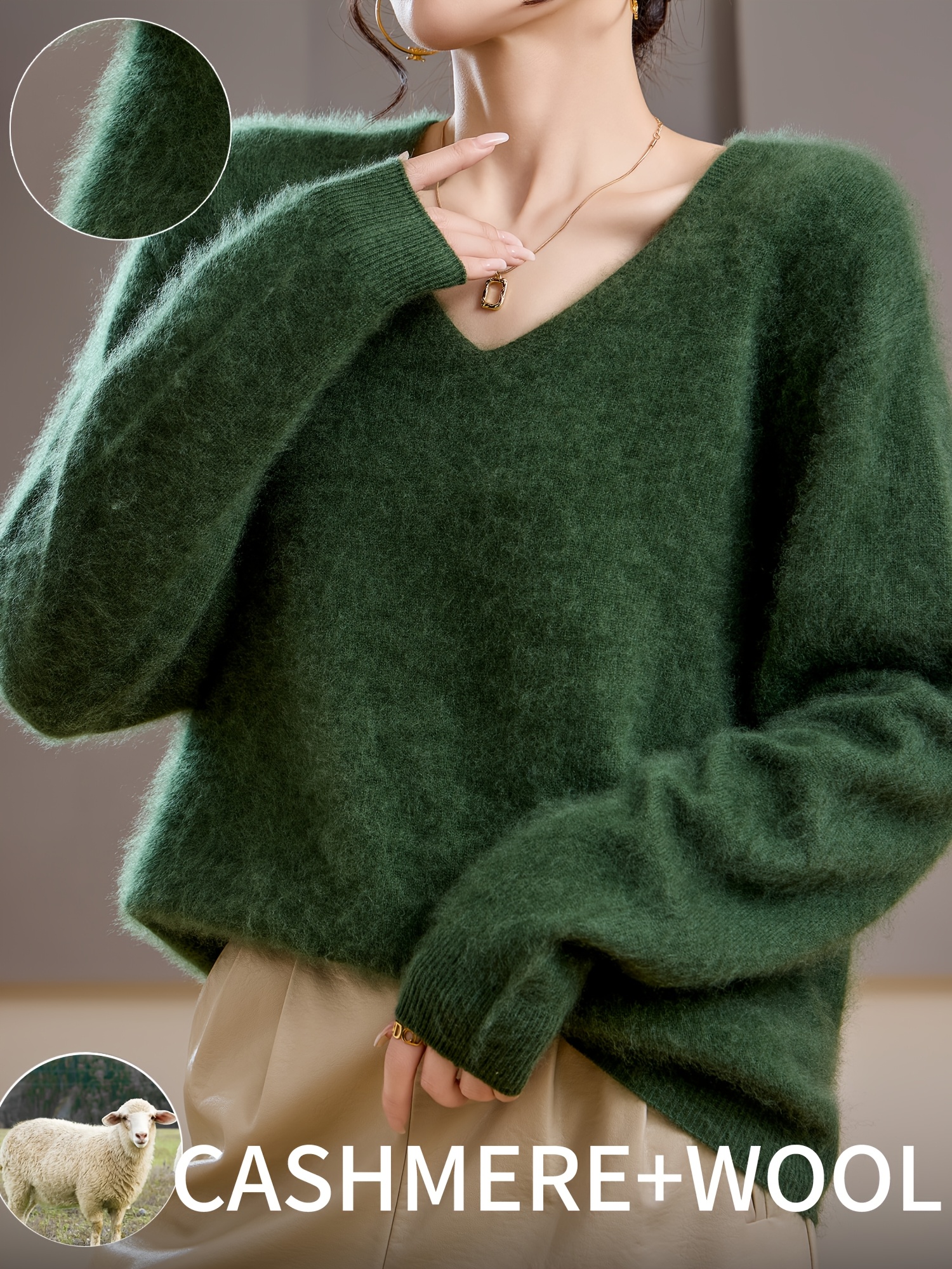 Pull Femme En Tricot Manches Longues - Col Rond, Manches à Motif Crochet - Tendance Automne-hiver 2025 - Couleurs Vives - 2