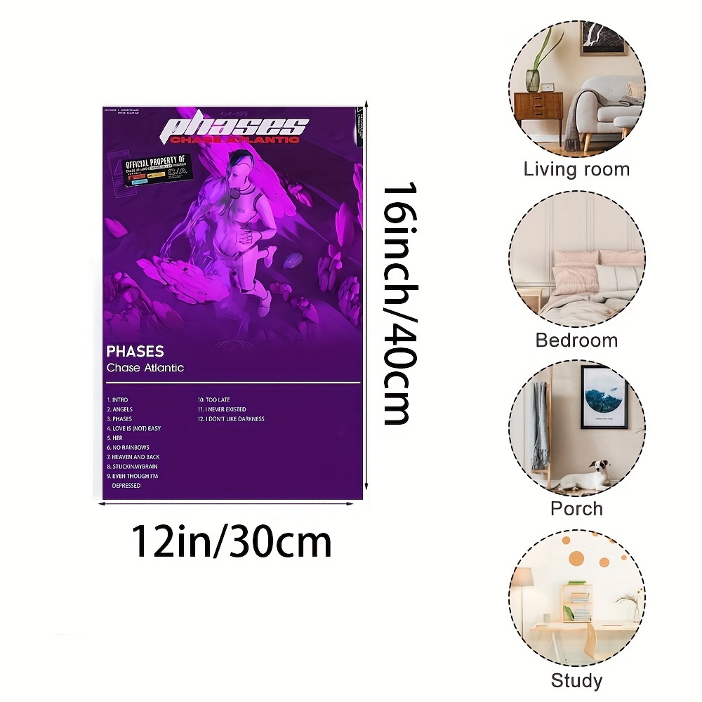 Unframed Canvas Poster Modern Art Phases Music Album Cover Temu Canada