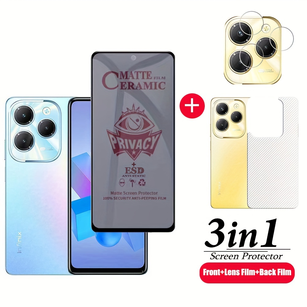 

3in1 For Infinix Hot 40 Pro -spy Tempered Film For Infinix Hot 40i + Film+ Film