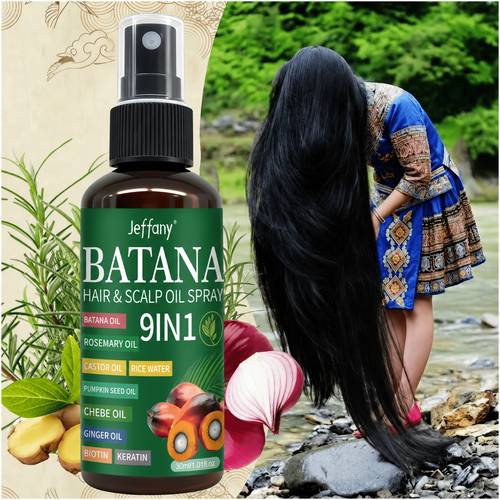 batana hair spray strengthening hair care batana biotin rosemary onion oil suitable damaged fragile hair breakage and frizz enhances scalp health fits all hair types hair serum smoothing spray leave in conditioner
