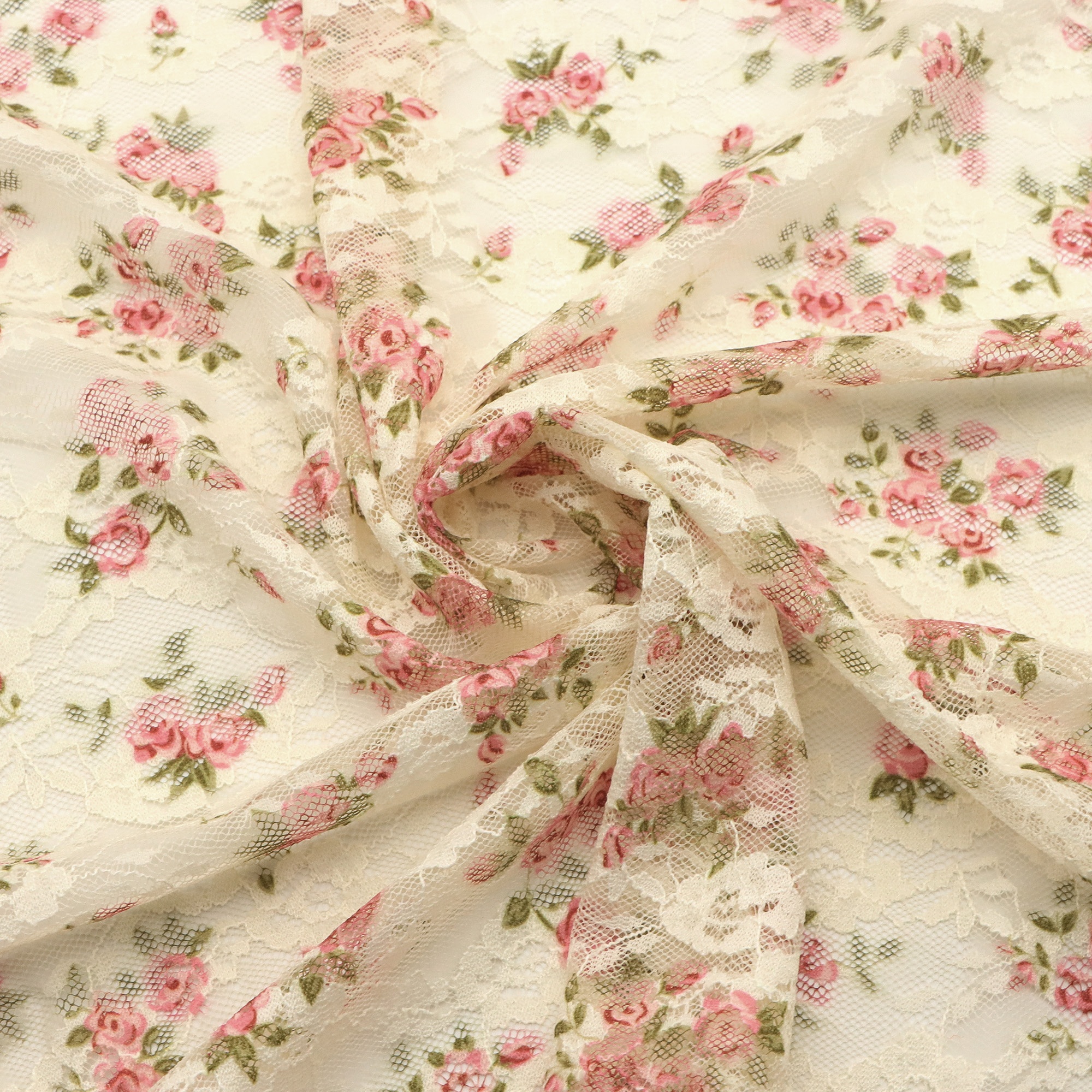 Image of 1pc 59x19.68inch(150x50cm) Lace Rose Mesh Fabric, Suitable For Handmade Decoration, Background Decoration, Table Decoration Fabrics And Other , Diy Wallet Making