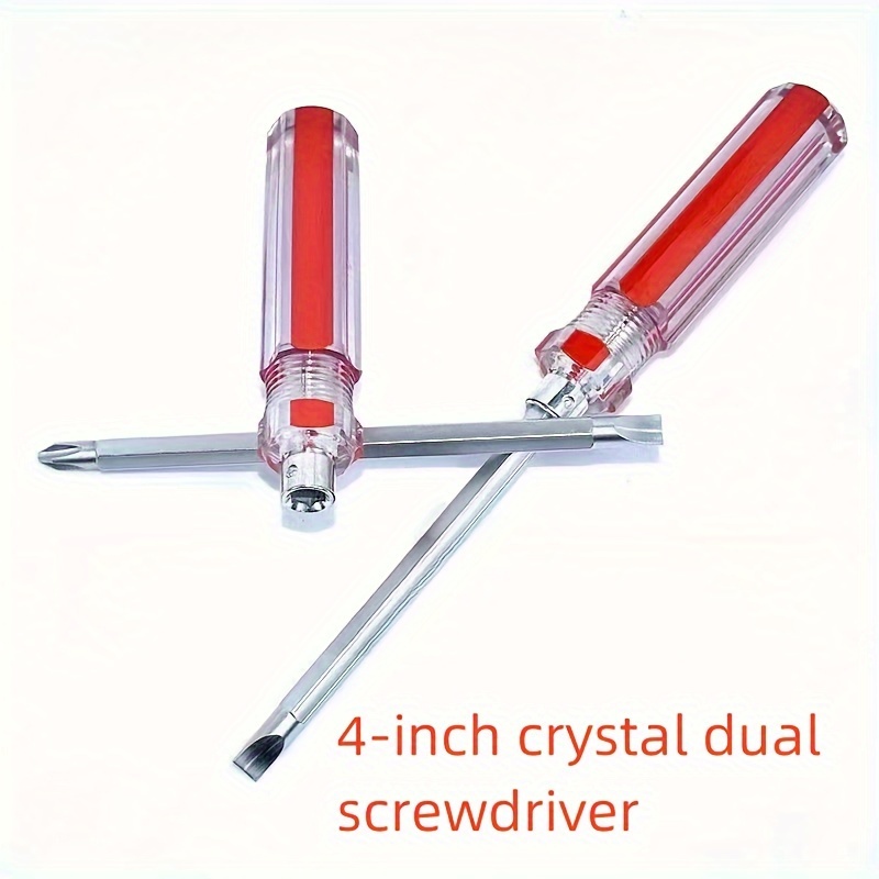 

1pc Magnetic Crystal Screwdriver Set - & , Carbon Steel, Ideal For Home Repairs & Construction Sites