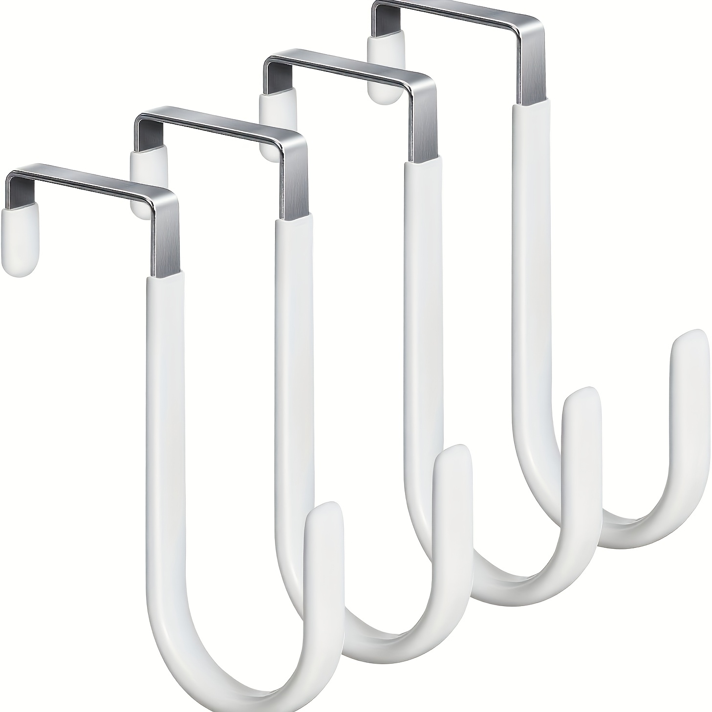 TEMU Hook, No-drill Door-mounted Hook, Durable Coated Rack, For Hanging Towels, Bathrobes, And Bags, Kitchen And Bathroom Storage, Multifunctional