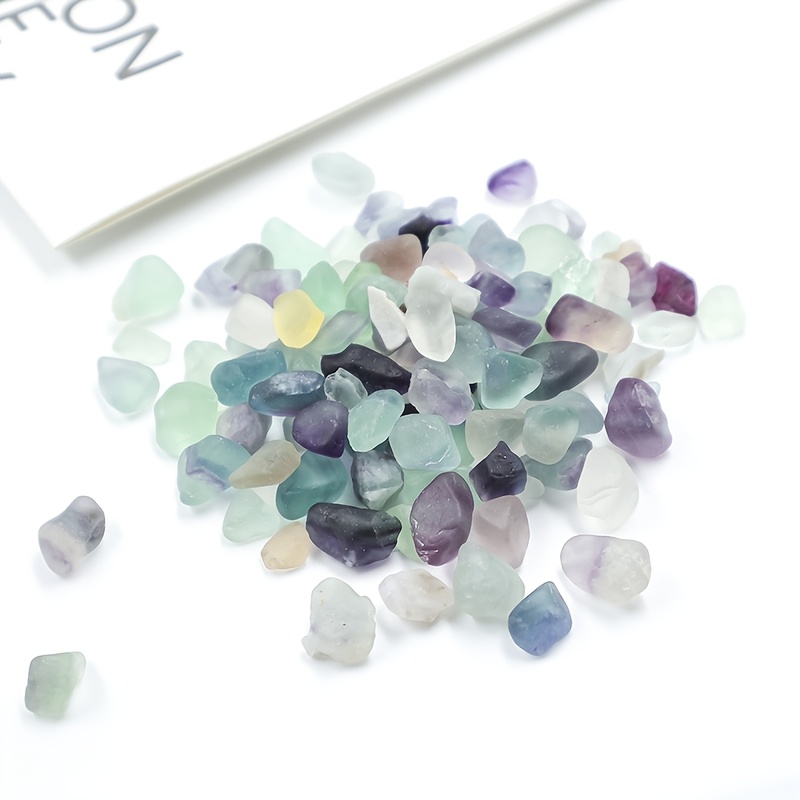 E-shop 110 Stück Mischfarbige Fluorit Tumbled Steine | Ideal für Bonsai Pflanzgefäße, Wohn- und Gartendekoration, Vasenfüller & Bastelprojekte | Bunte