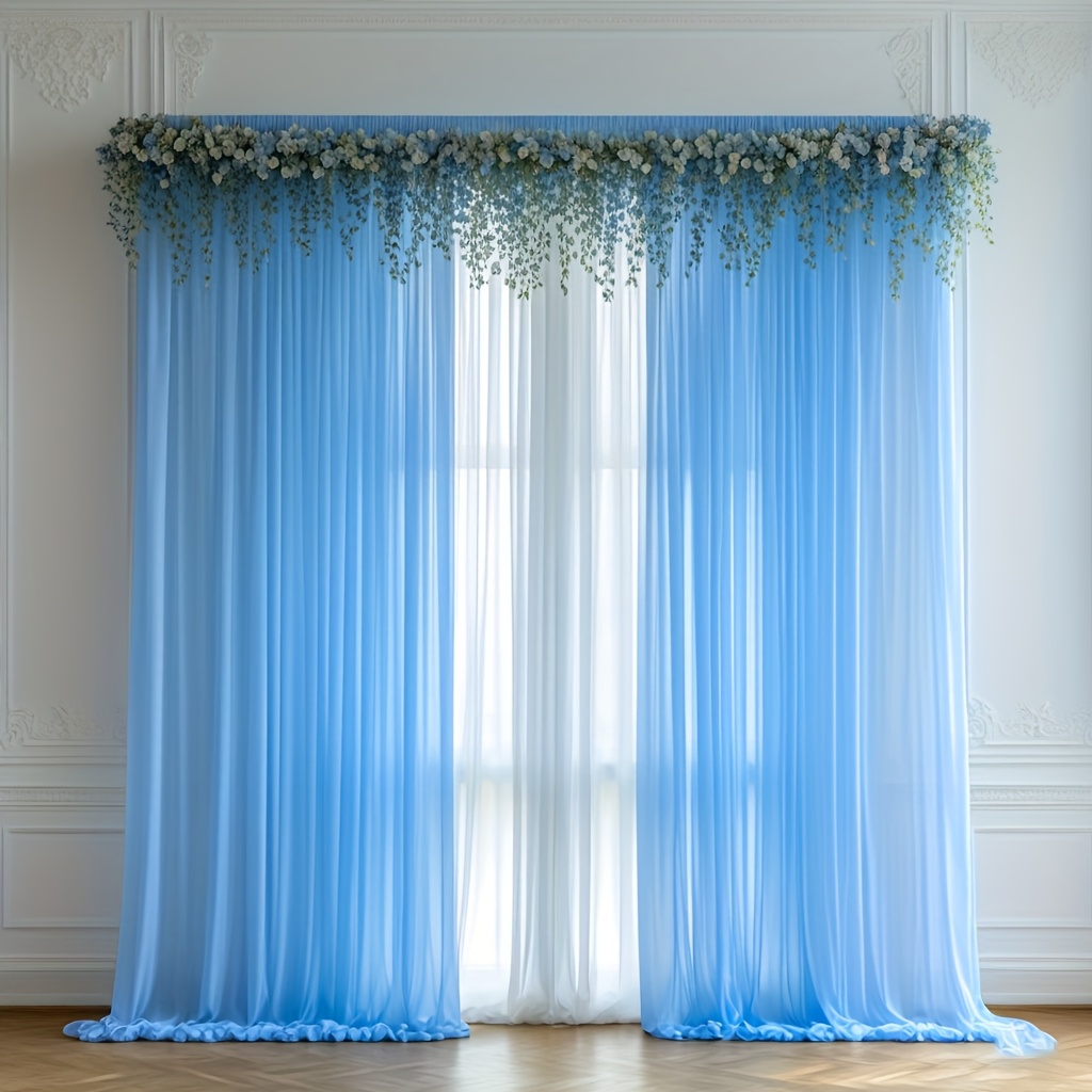 TEMU 2 pezzi, Tende in Tulle con Sfondo , 59 Pollici*118 Pollici, Tende in Rete Traslucida. Ideali per Tende da Festa e Matrimonio, Sfondi per Foto,