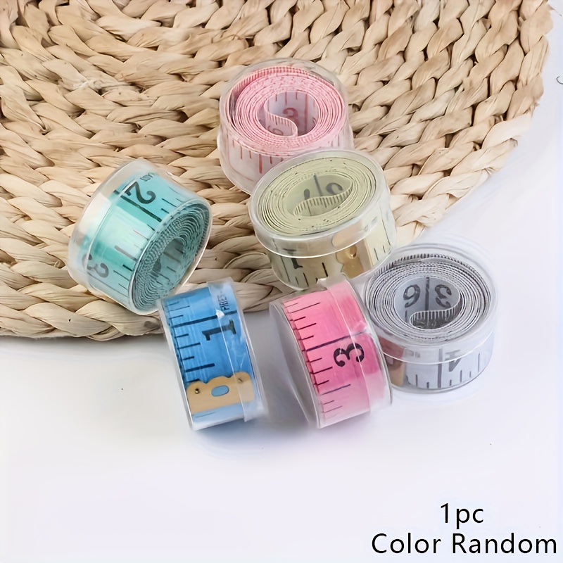 TEMU Packaging Tape Measure, Plastic Box, Sewing Measuring Clothing Artificial Leather Ruler, Tailor Measuring Three-week Tape Measure