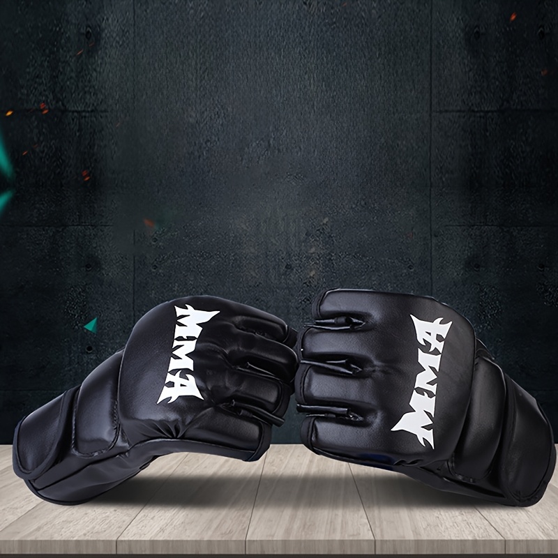   полупрсти mma и таекуондо ракавици - издржливи, преносливи фитнес оружја за мажи и жени детали 5