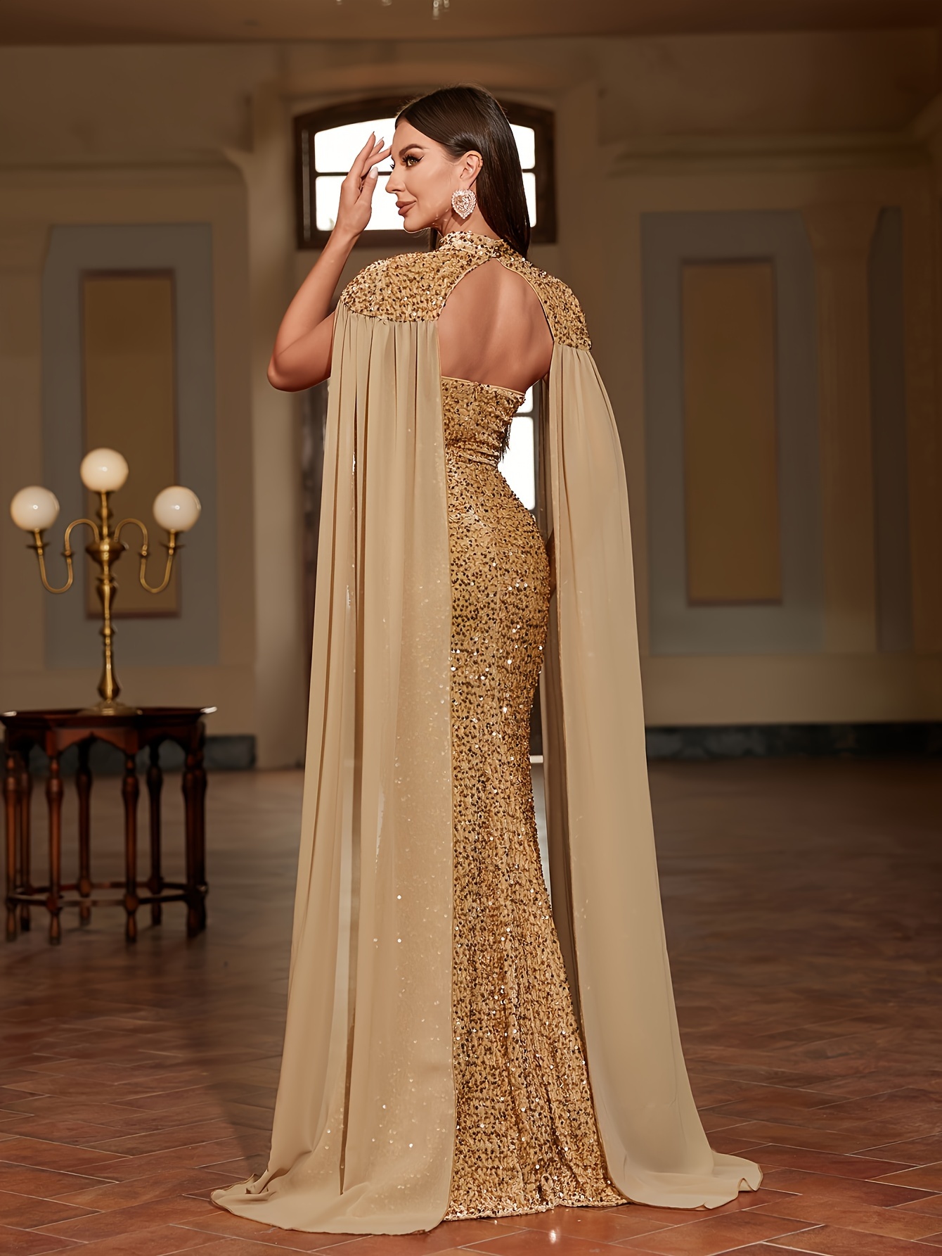 sparkling sequin tube dress elegant strapless mermaid hem - Temu United  Arab Emirates