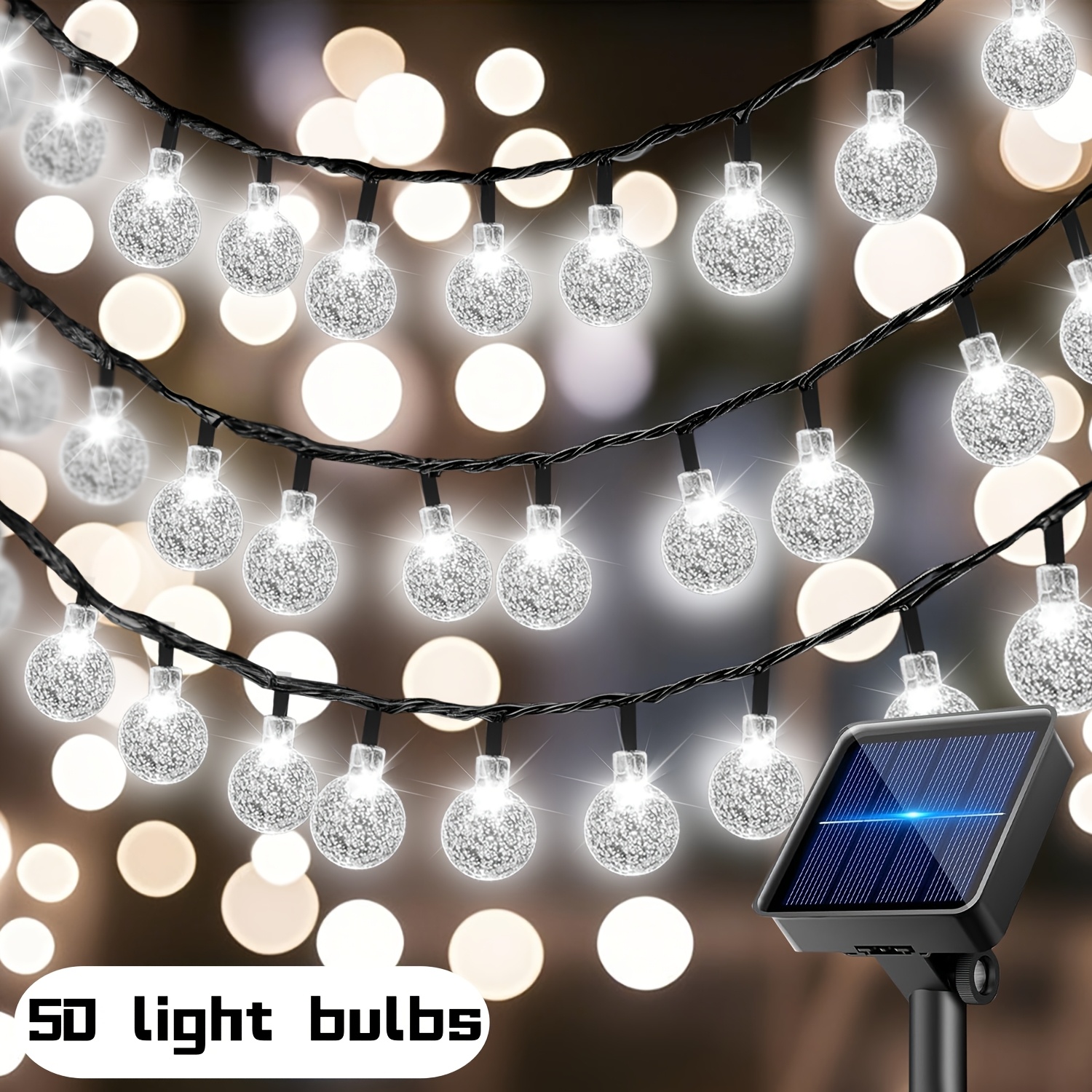 100 50 20 bulbs smart fairy light solar powered bubble ball