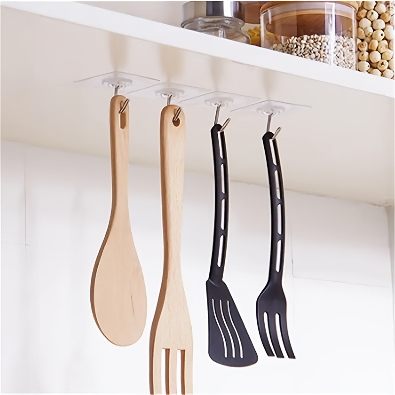 10pcs Transparent Hooks Multi-Purpose Wall Hook Strong Suction Cup Sucker Wall Hooks Hanger for Kitchen Bathroom, Utility Hooks