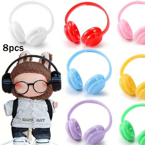 5-Pack Clothes Set Designed For Labubu Clothes With Accessories Set, Includes 6 Mini Accessories, Display Bag, Clothes Rack, Headphones, Camera, Sunglasses, Shoes Accessories For Labubu - Style B