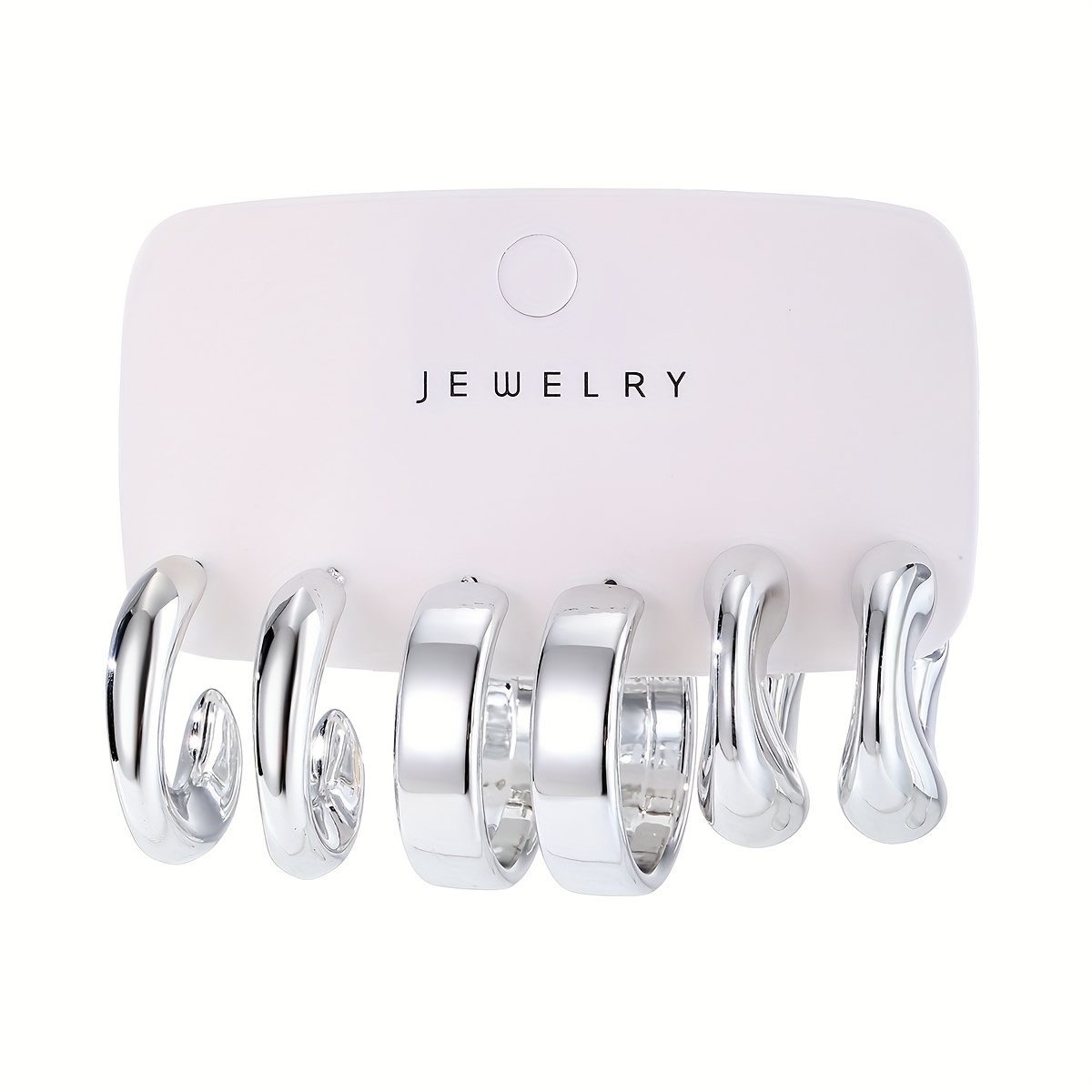 TEMU 3pcs Bague d'oreille de C irrégulière, style , élégant et tendance, ensemble polyvalent adapté à un usage , tenue de bal, décoration parfaite