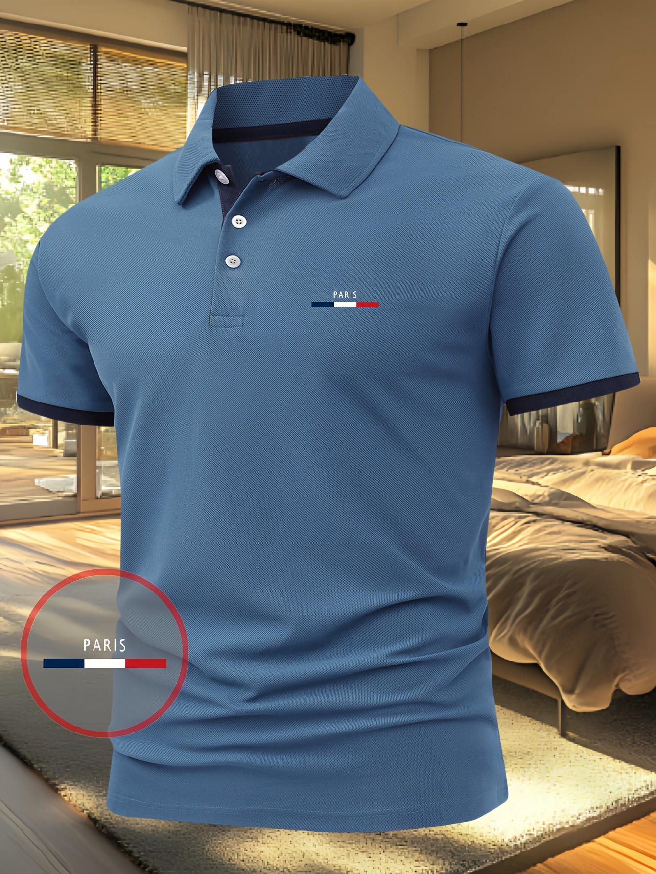 Men'S Casual Summer Print T-Shirt - a Stylish Short-Sleeve Top Featuring Geometric Designs, Lightweight And Breathable, Polo Shirt