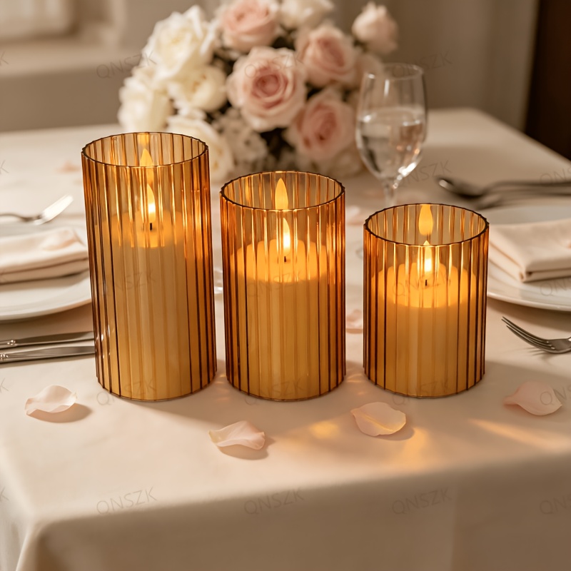 LED Flameless Candle, Acrylic Material, Battery Operated