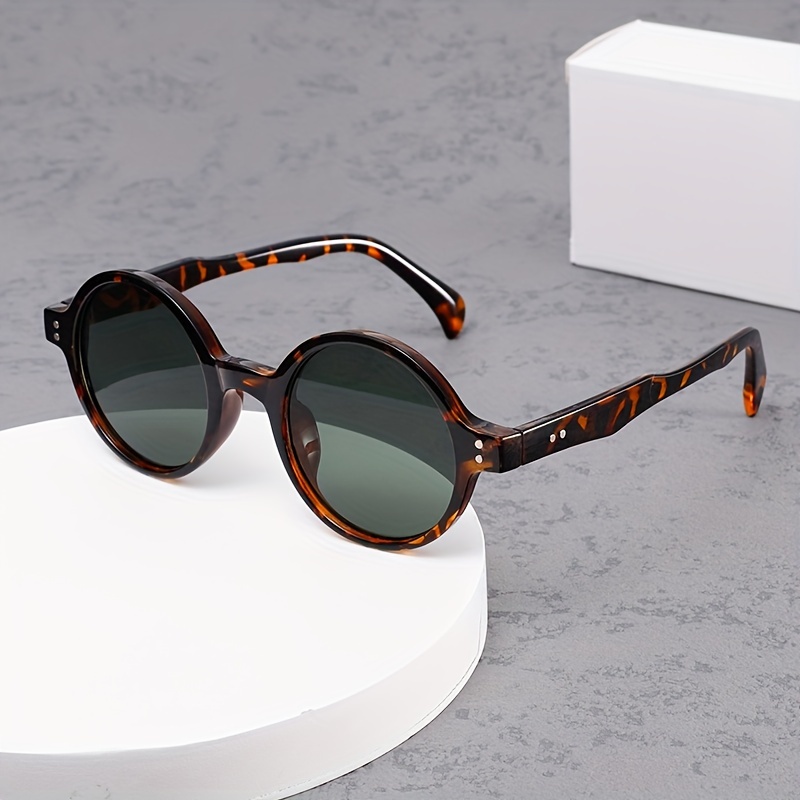 

Retro Round Sport Glasses For Women, Pc Mirror Lens, Climbing, Trendy Street Style Eyewear