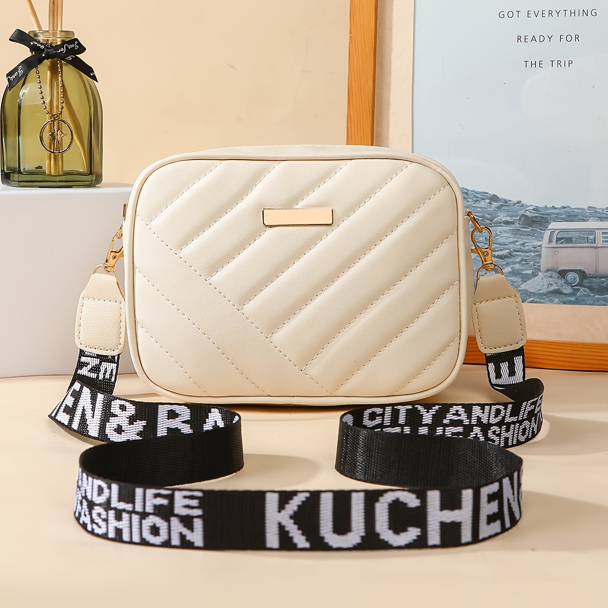 

Striped Embroidered Shoulder Bag Pu Removable Water- And 's Satchel From Guangzhou