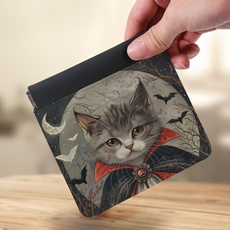 

Festive Counterclockwise Kitty Wallet: A Stylish, Pu Leather, Double Layer 0 Wallet With A Charming Theme - Perfect For Men's Accessories And Casual Style